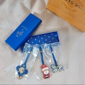 Louis Vuitton Holiday Ornament/Bag Charm Trio